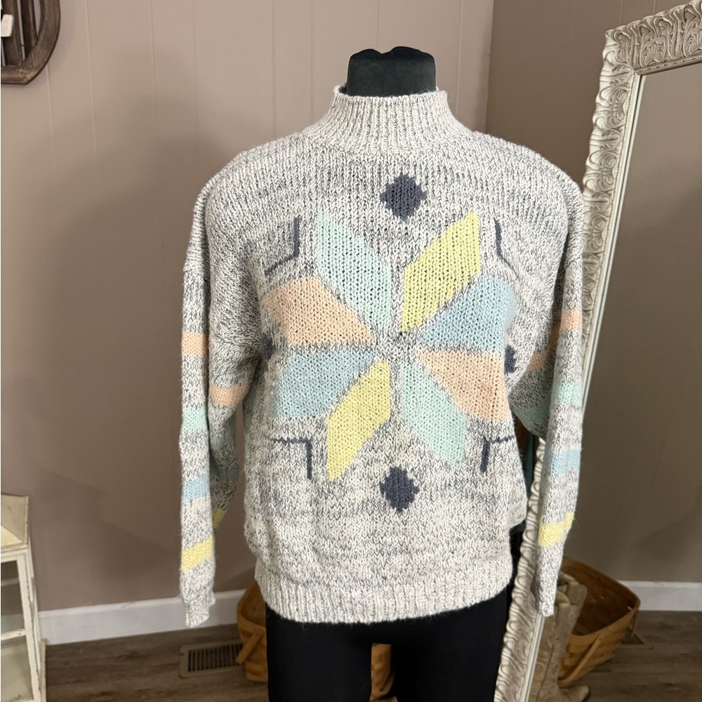 VTG One Step Up • Pastel Fair Isle Sweater